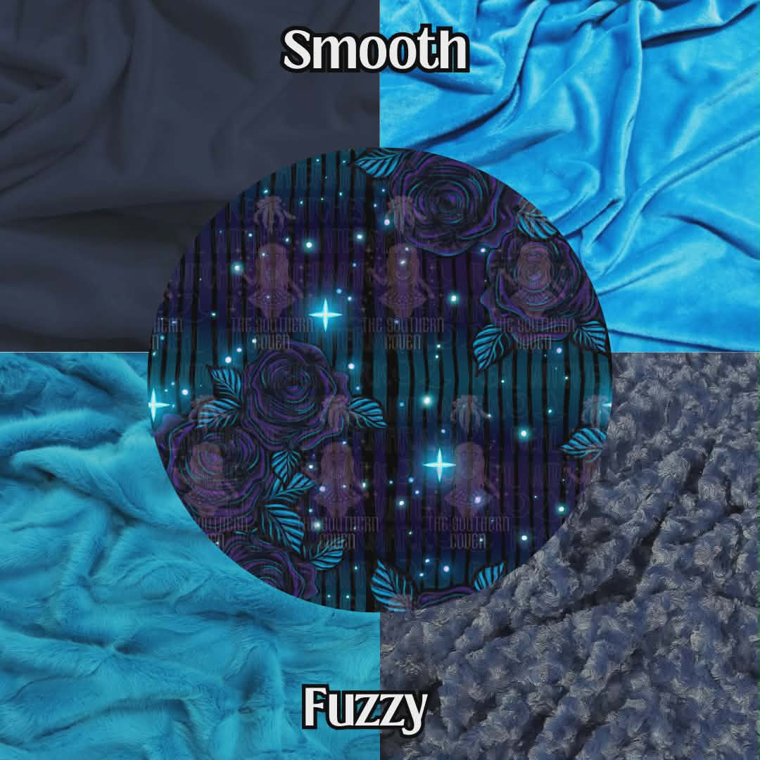 Blue Floral Bat Plush