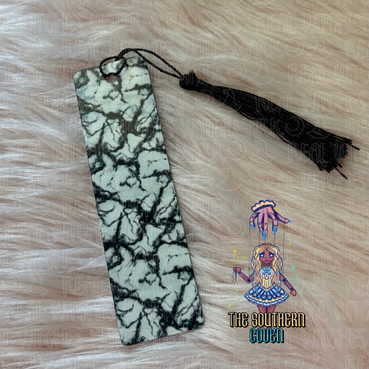 Bookmark - Black White Marble