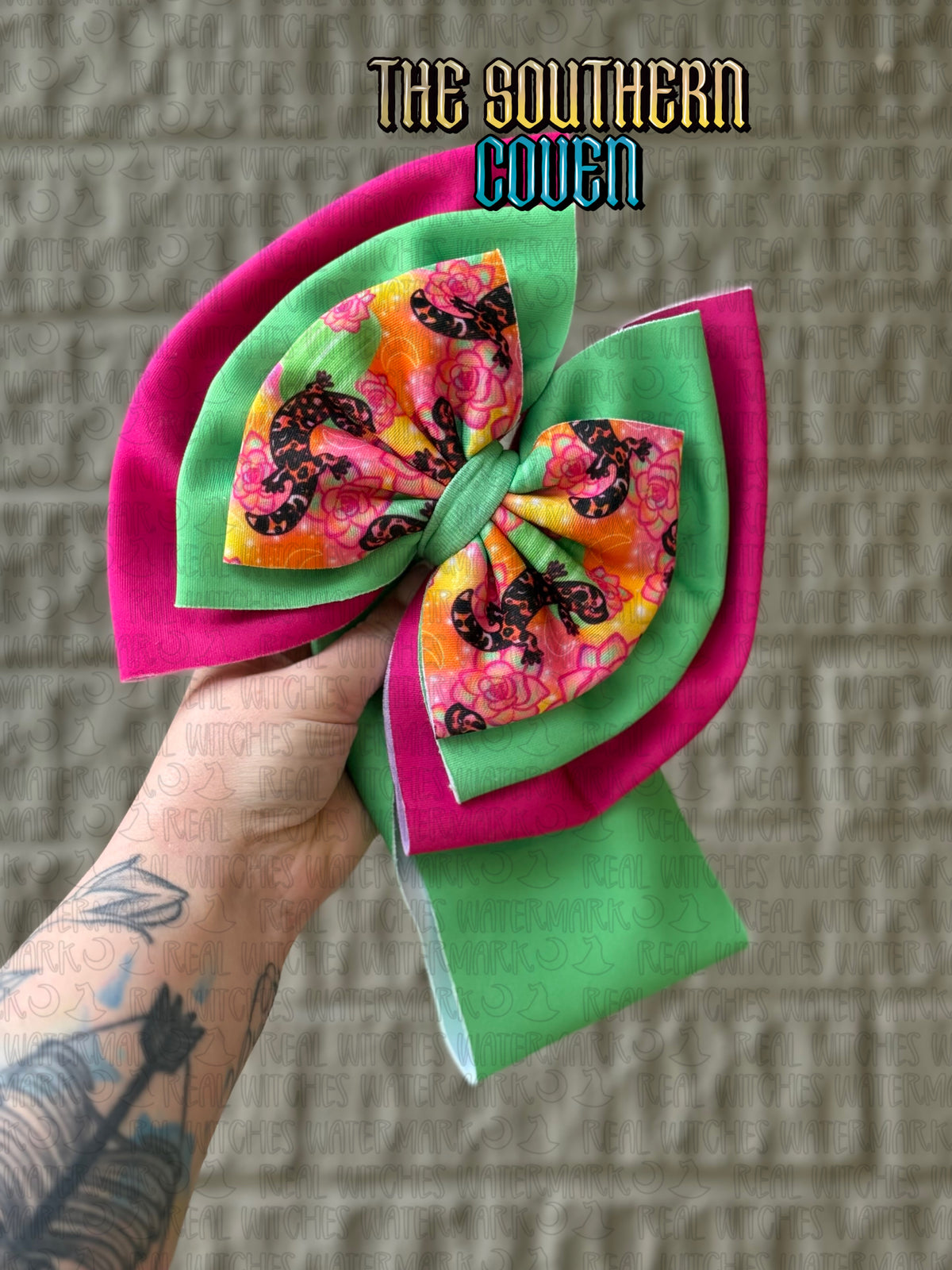 5”/7”/9” Square Layered Bow Toddler Wrap - OOAK