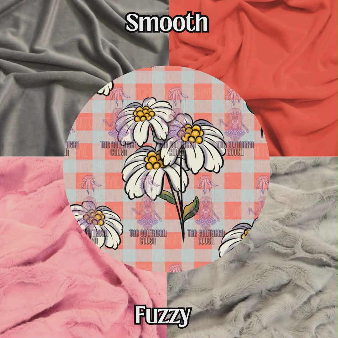 Plaid Floral Bat Plush
