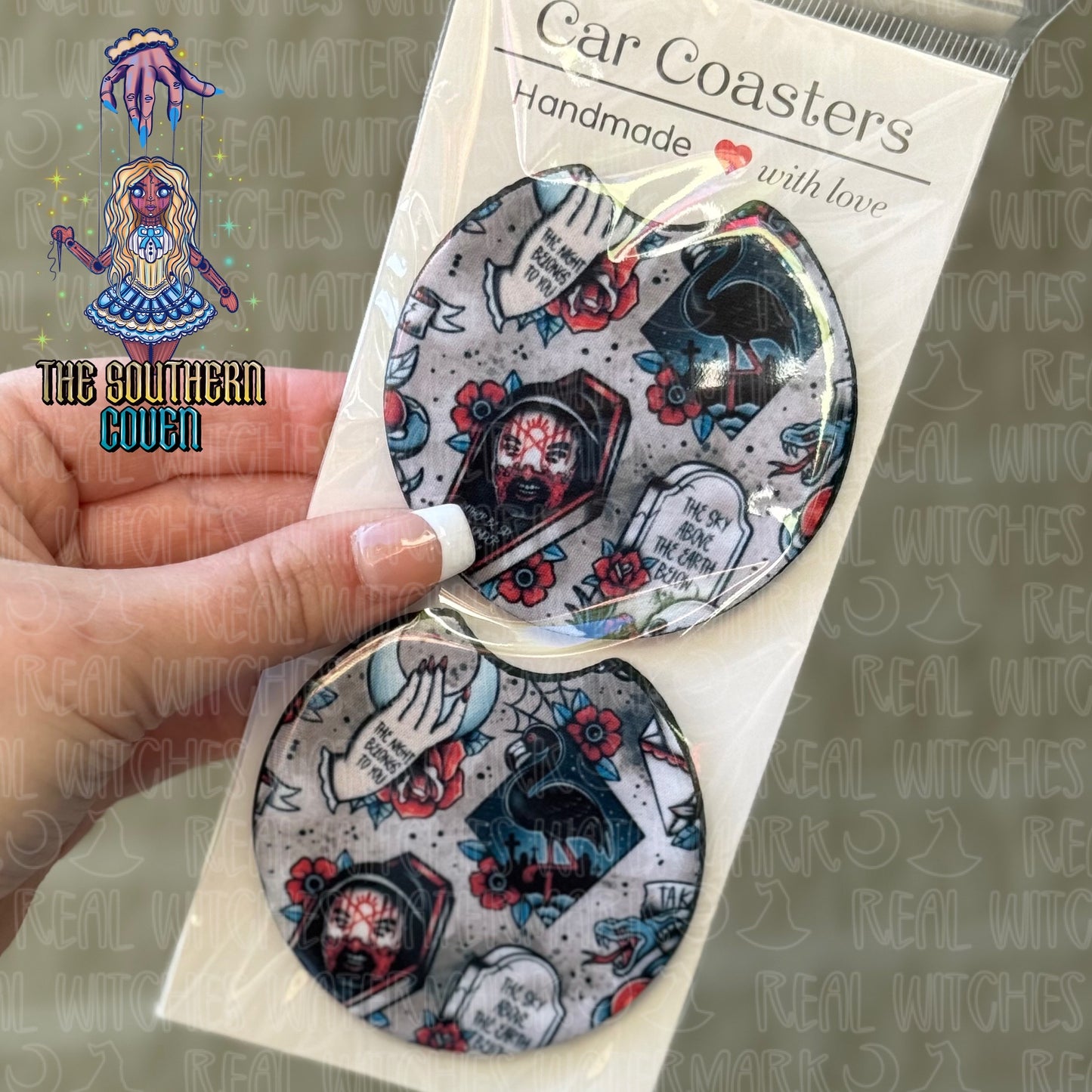 Car Coasters - Snooze Coins Tattoos