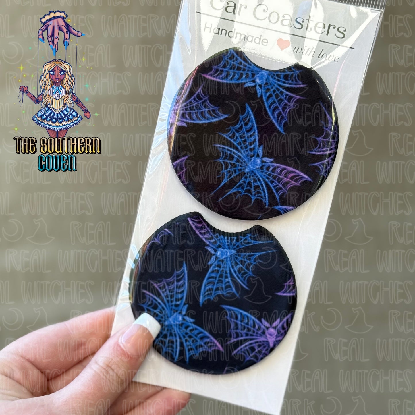 Car Coasters - Webbed Winged Butterfly