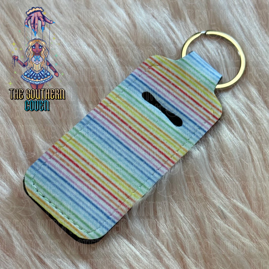 Chapstick Holder - Rainbow Stripes