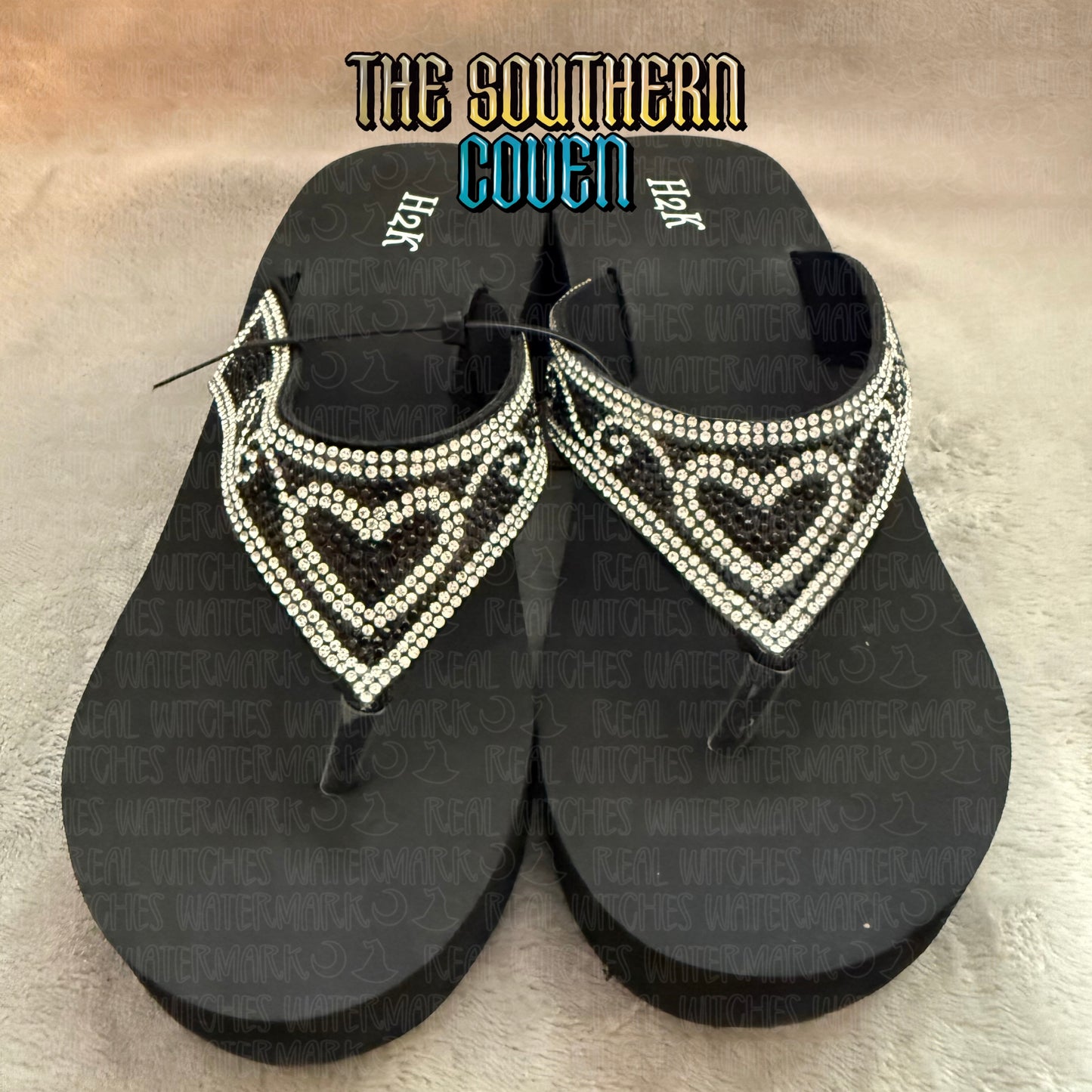 2" Wedge Sandal - Jeweled Heart