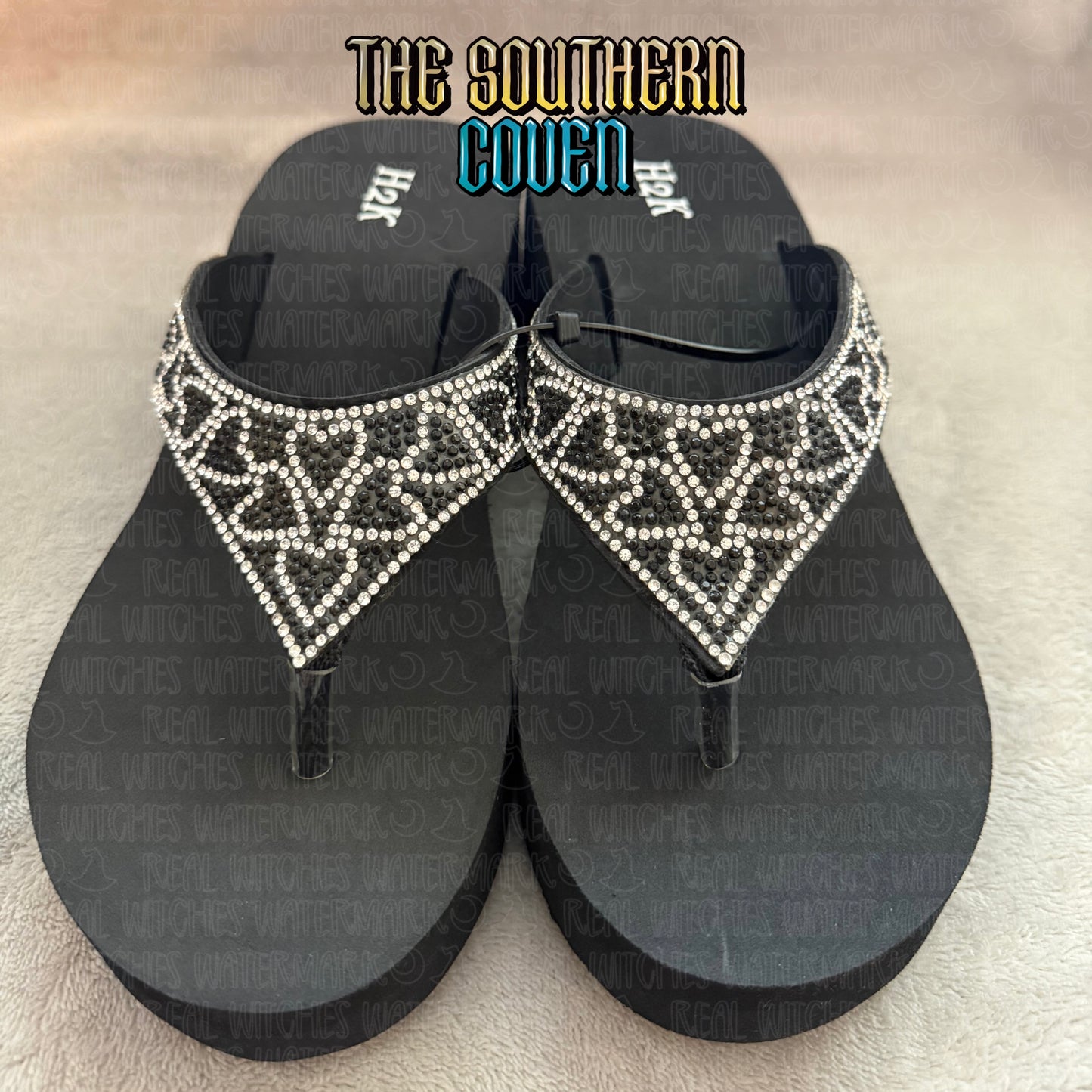 2" Wedge Sandal - Jeweled Mini Heart