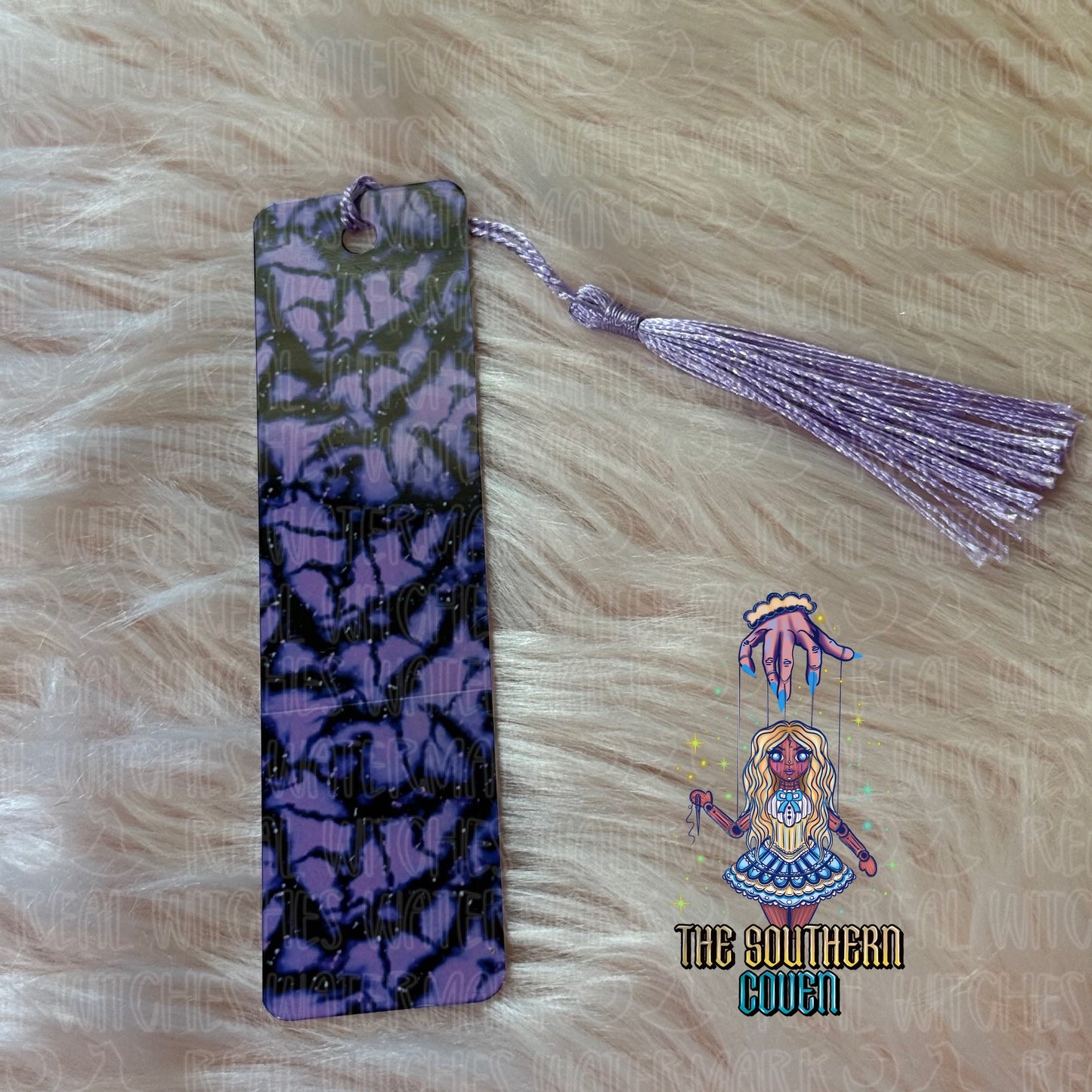 Bookmark - Purple Black Marble