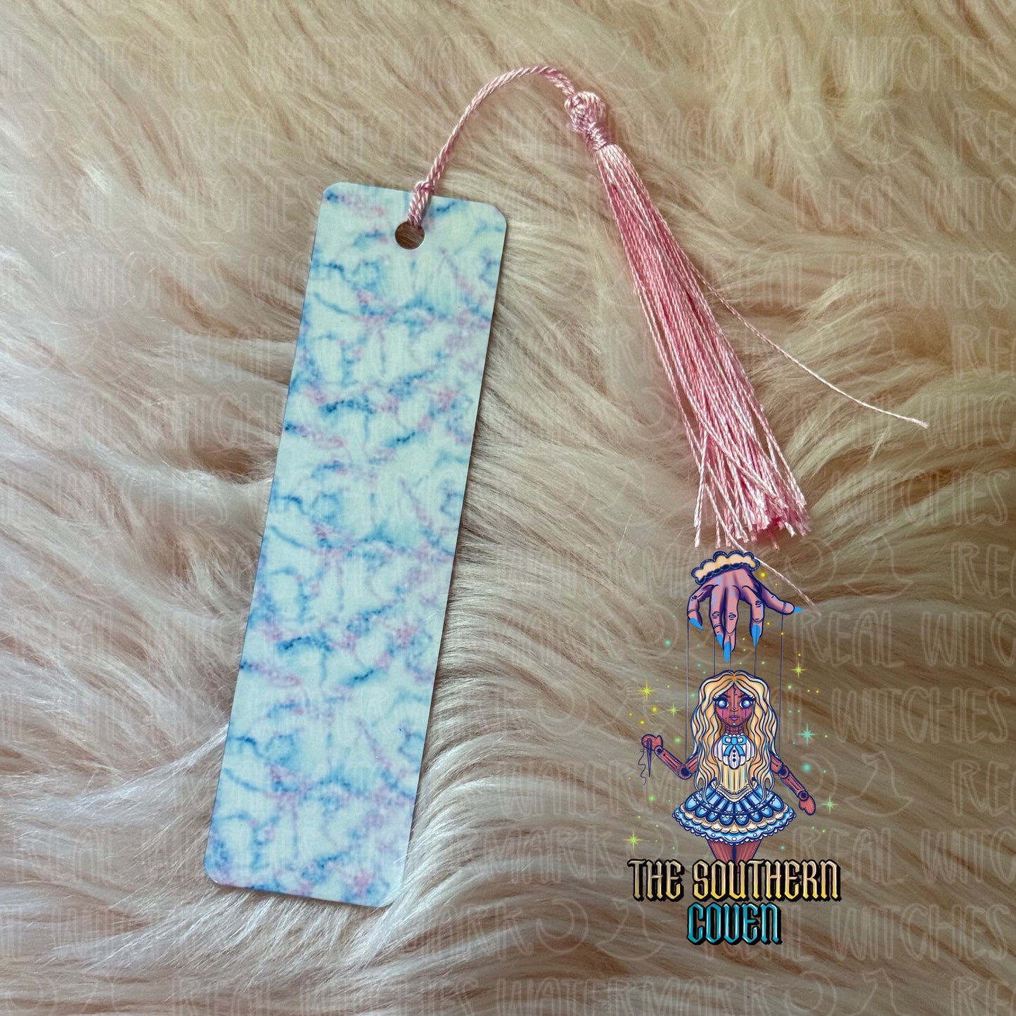 Bookmark - Pink Blue Marble