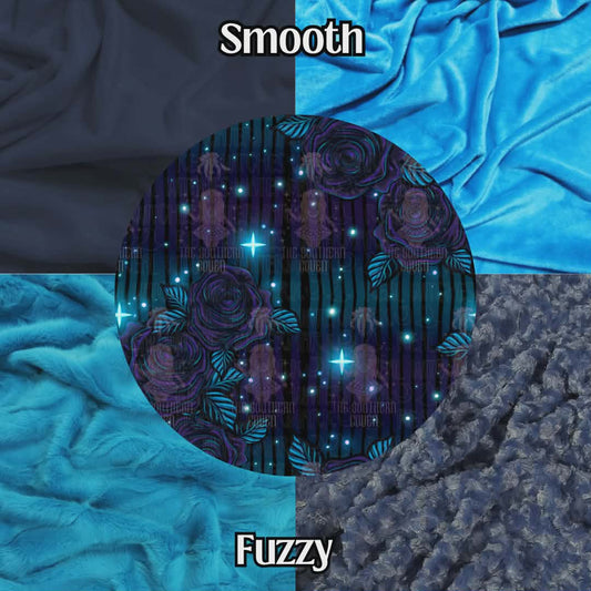 Blue Floral Bat Plush