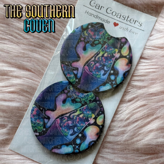 Car Coasters - Lava Lamp Moth