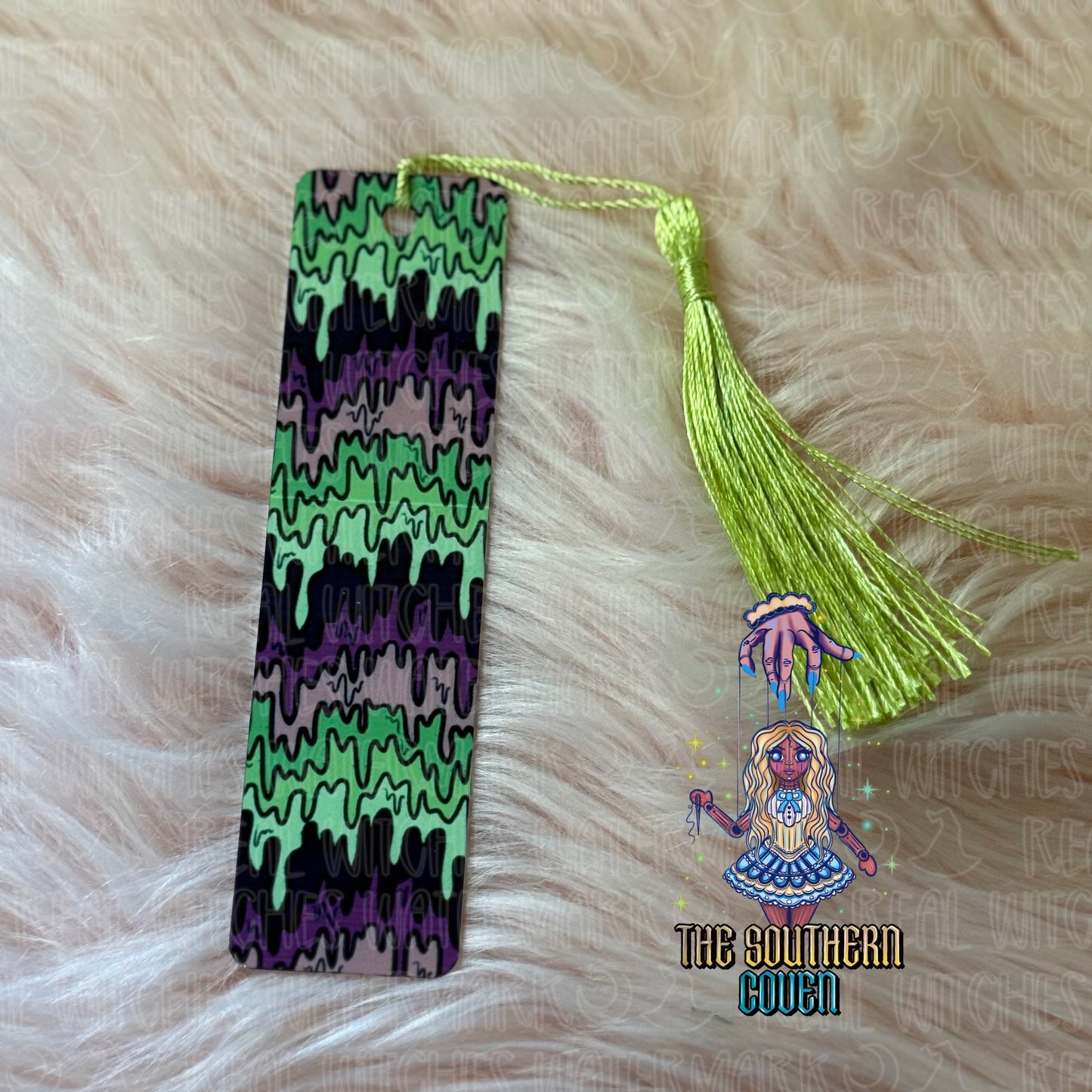 Bookmark - Green Purple Drip