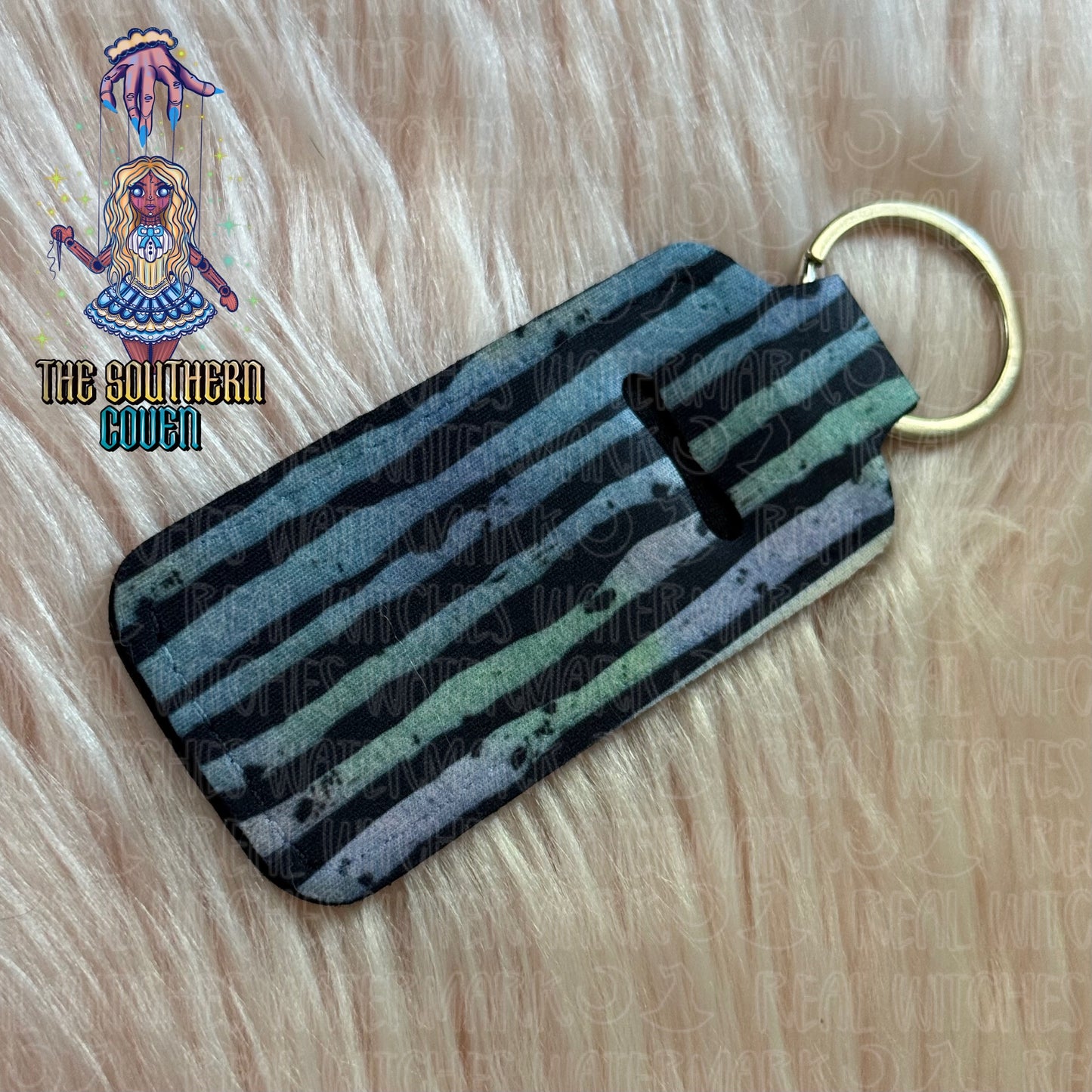 Chapstick Holder - Grunge Stripes