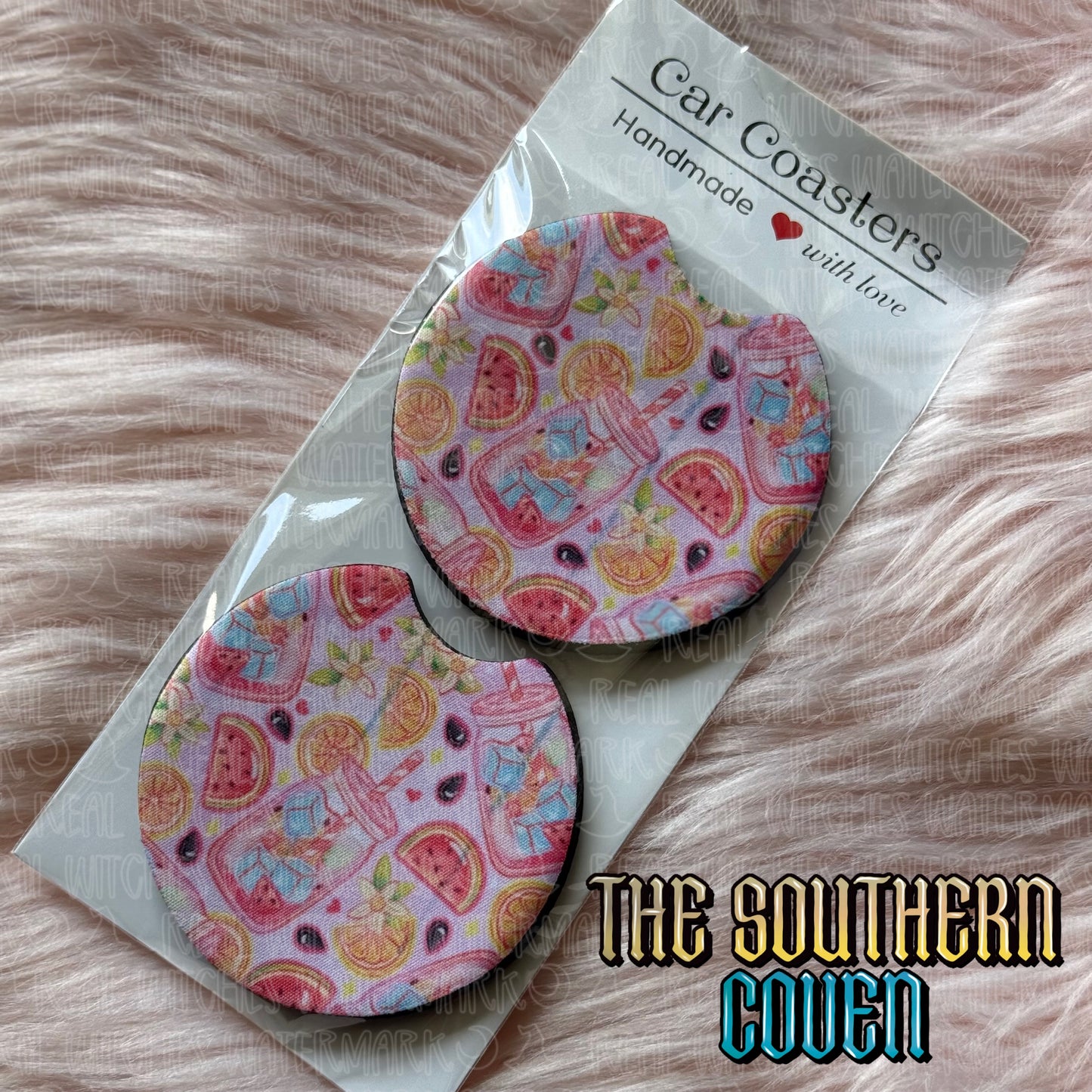 Car Coasters - Watermelon Lemonade