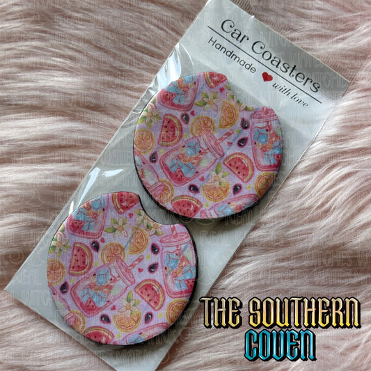 Car Coasters - Watermelon Lemonade