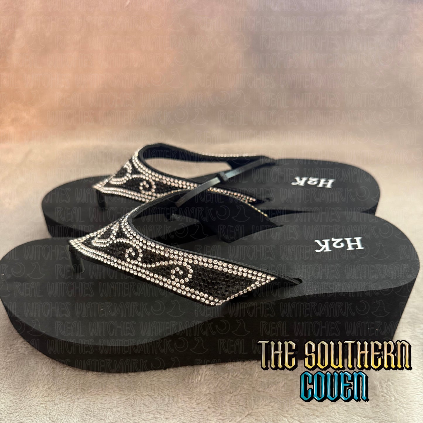 2" Wedge Sandal - Jeweled Heart