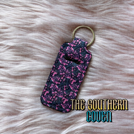 Chapstick Holder - Lava Lamp Skulls Pink